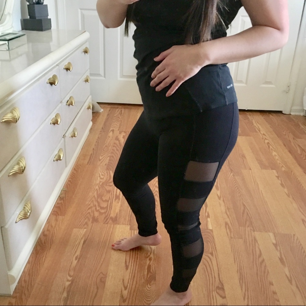 Forever 21 Active Mesh Paneled Leggings